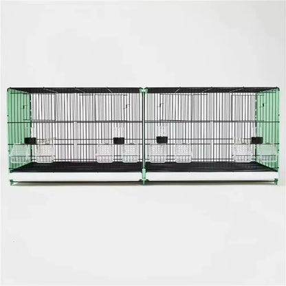 New Arrival Factory Wholesale Big Breeding Cage For Sale Multilayer Movable Splice Love Bird Cage With Roller Base