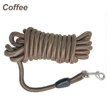 5M/10M/15M Heavy Duty Nylon Dog Leash - Ideal for Recall & Agility Training Tailored, Suitable for Medium to Large Dogs