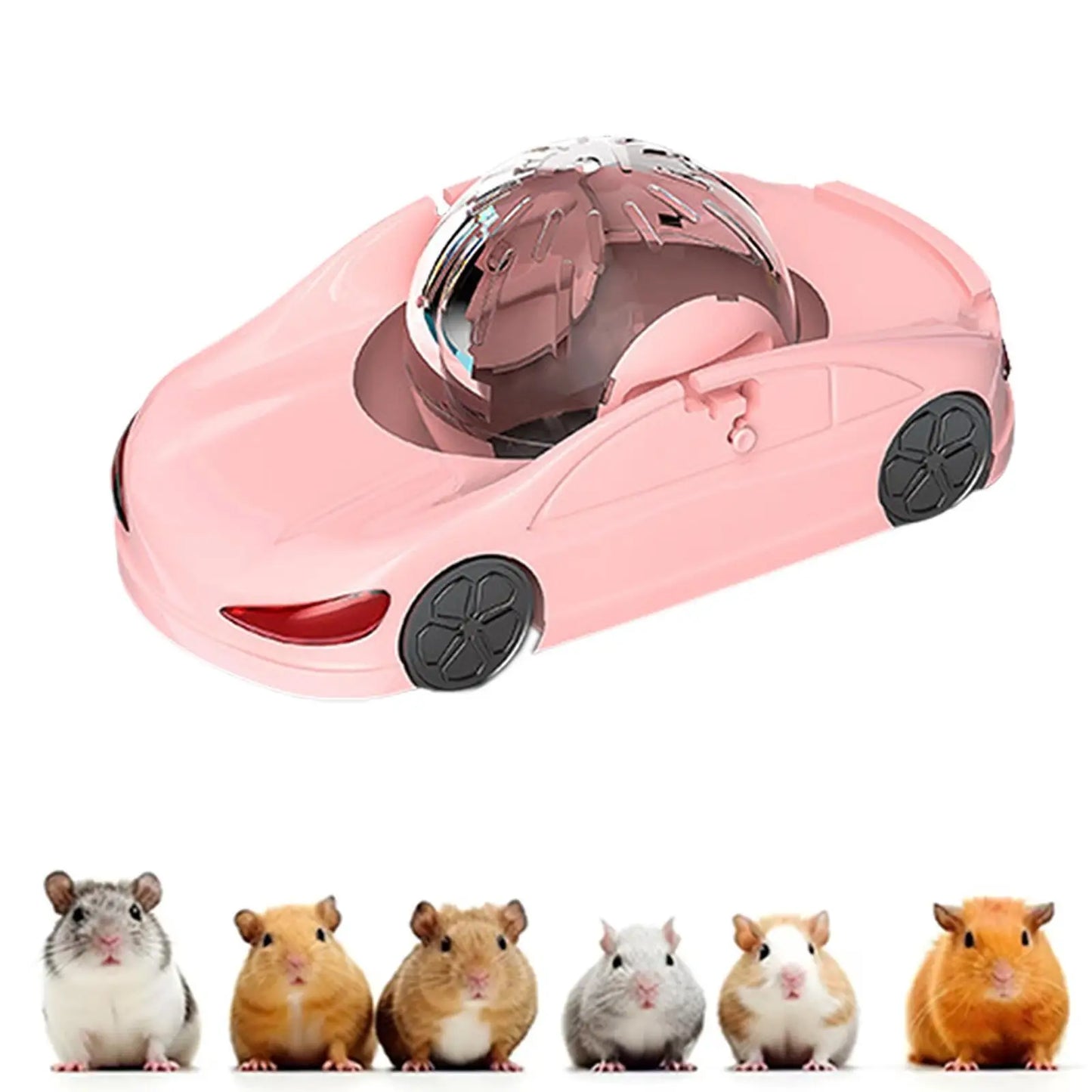 Hamster Running Ball Hamster Exercise Wheel Multiuse Hamster Toy Car Enjoyable  Sports Design Clear for Rat Small Animals Ferret