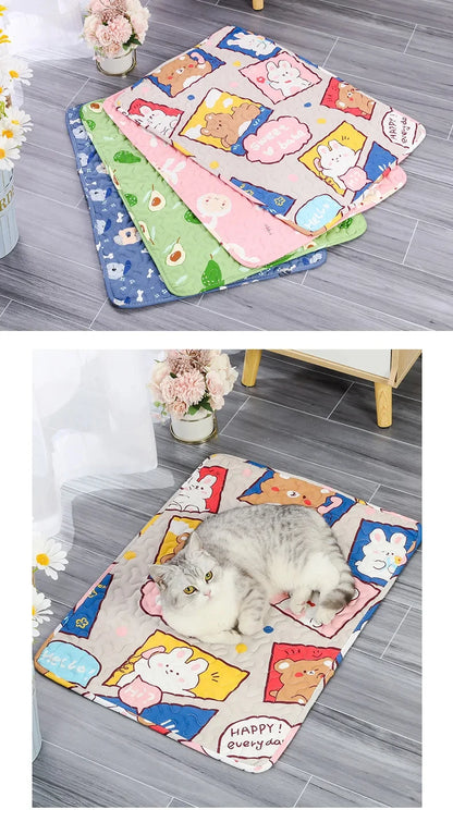 Washable Pet Pee Pad Pet Diaper Mat Reusable Mats for Dogs Dog Bed Urine Washable Dog Training Pad Four Seasons Pet Mat Urine