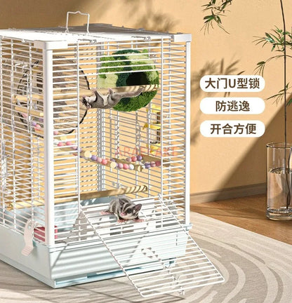 Honey bag glider breeding cage, special insulation and encryption cage for flying mice, flower branch rat wire cage, squirrel