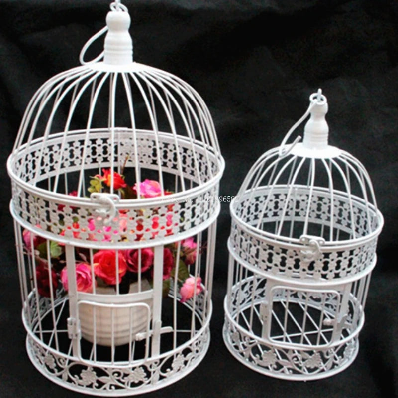 European-style Iron Art Bird Cage Wedding Decoration Flower Cage Home Living Room Decoration Prop Hanging Flower Frame Bird Cage