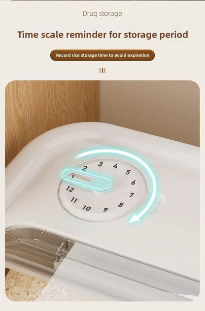 Food ade Rice Storage Box Moisture Proof Bug Resistant Home Use Rice Barrel Wheat Flour Storage Container Nordic Sle Kitc...