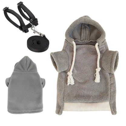 Ferret Clothes Warm Soft Hamster Outfits with Harness Small Animal Ferret Sweater for Bunny Squirrels Chinchilla Chihuahua Pet