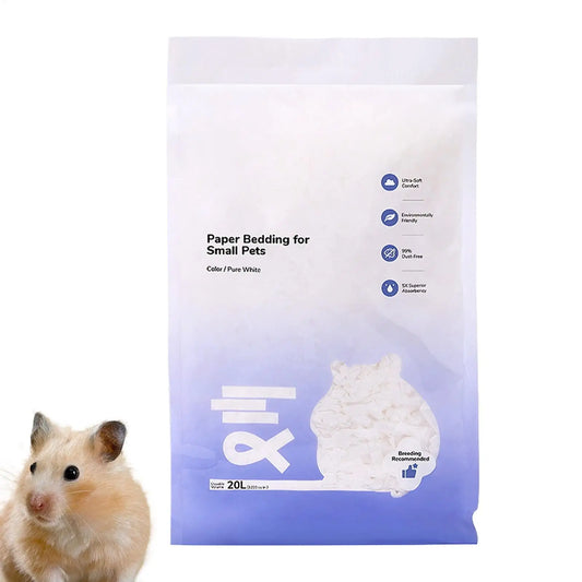 Small Animal Bedding Hamster Paper Cotton Bedding Odor Control Water Absorption Cage Decoration Rabbits Supplies for Outdoor