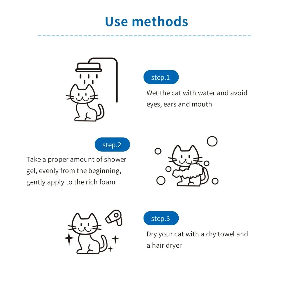 1pcs Premium Whitening Pet Grooming Shampoo - Cat Dog Universal Bath Shampoo With Lasting Fragrance And Clean Formula