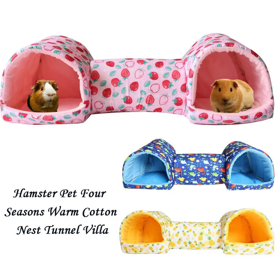Hamster House Guinea Pig Bed Cave House Hideout for Dwarf Rabbit Bunny Ferret Hamster Chinchilla Hedgehog Washable Cage Nest