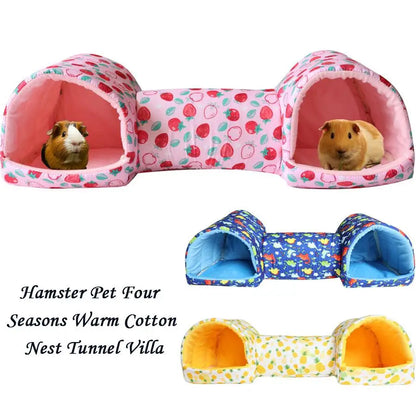 Hamster House Guinea Pig Bed Cave House Hideout for Dwarf Rabbit Bunny Ferret Hamster Chinchilla Hedgehog Washable Cage Nest