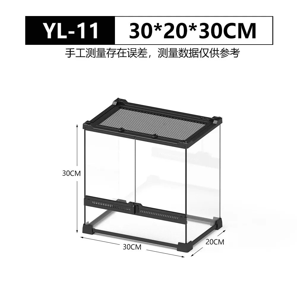 Front Door Rainforest Reptile Terrarium Climbing Breeding Box for Tree Frog Eyeliner Lizard Arboreal Ecological Landscape