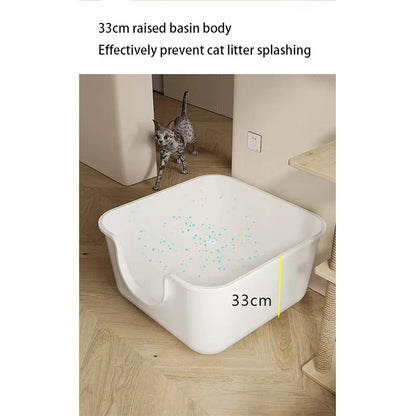 Oversized Cat Litter Box Extra Large Semi-Closed Open Cat Toilet Anti-Splash Young Cat Litter Box for Cat LitterBox Pet Supplies