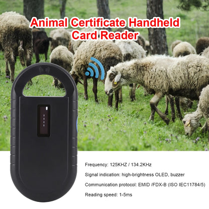 Pet ID Reader 134.2Khz 125kHz Animal RFID Reader Chip Transponder EMID FDX-B Pet Scanner Handheld Microchip Scanner ISO11784/5