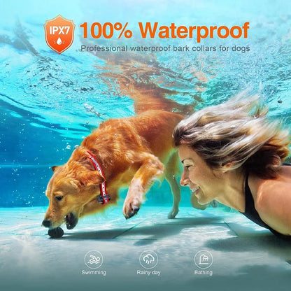 1000M Dog Training Collar ,Universal Dog Bark Collar,Waterproof Rechargeable ,Dog Shock Collar with Remote and Auto Modes Collar