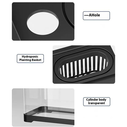 Fish Tank Starter Kit Fish Tank Kit With Decoration Accessories Underwater Landscape Decoration Compact Glass Aquarium Set