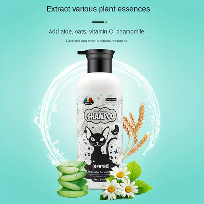 500ml Sphinx Cat Pet Shampoo Cat Shower Gel Canadian Body Wash-free Pet Cat Hairless Cat Special Body Wash-free To Control Oil