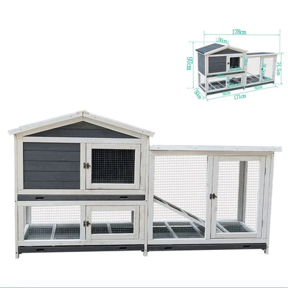 Wholesale Luxury Wooden Outdoor Waterproof Large Rabbit Cage Pet Cage House Chicken Coop