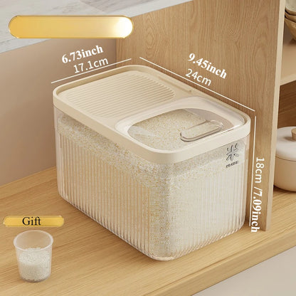 Moisture Proof Rice Dispenser 5KG/10KG Rice Bucket Kitchen Organizer Pet Food Storage Container Cereal Jar Caixa Organizadora