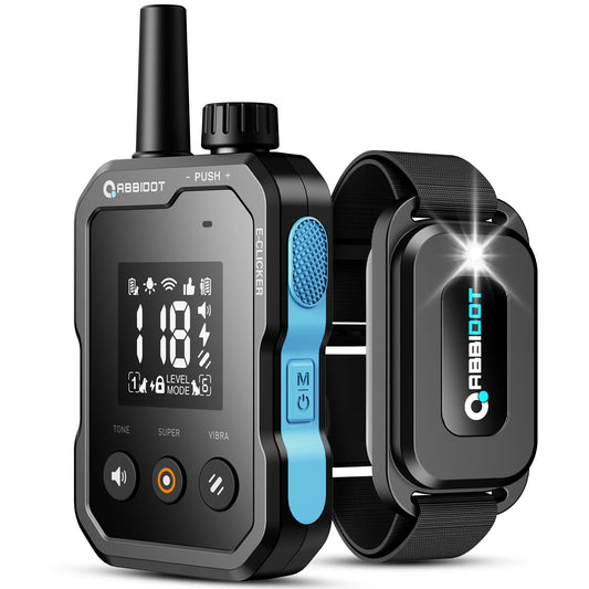 ABBIDOT T70 Dog Training Collar 2 in 1 Strap With E-clicker Electric Shock 4100ft 1250m Waterproof 118 Levels 2025 New Version