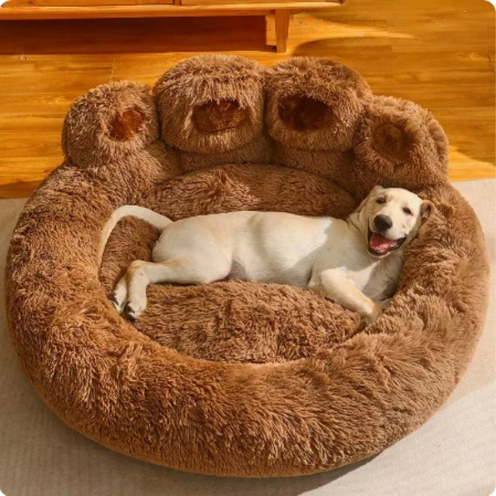 1Pcs Kennel Winter Warm Medium and Large Dog Corgi Golden Retriever Dog Bed Velvet Sofa Sleeping Mat Four Seasons Pet Products