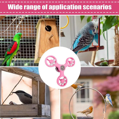 Bird Enrichment Activity Toys Boredom Relief Spinner Wheel windmill bird cage accessories for gnawing and biting