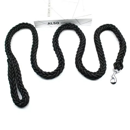 Heavy-Duty 8-Strand Nylon Braided Dog Leash Durable Handmade Pet Rope For Medium Large Dogs Walking Training Control Anti-Tear