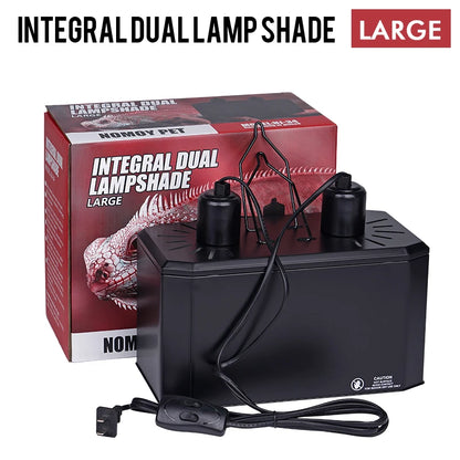Reptile Accessories One-piece Double Lampshade Reflective Thermal Insulation Heating Lampshade for Lizards Turtle Snakes Spiders