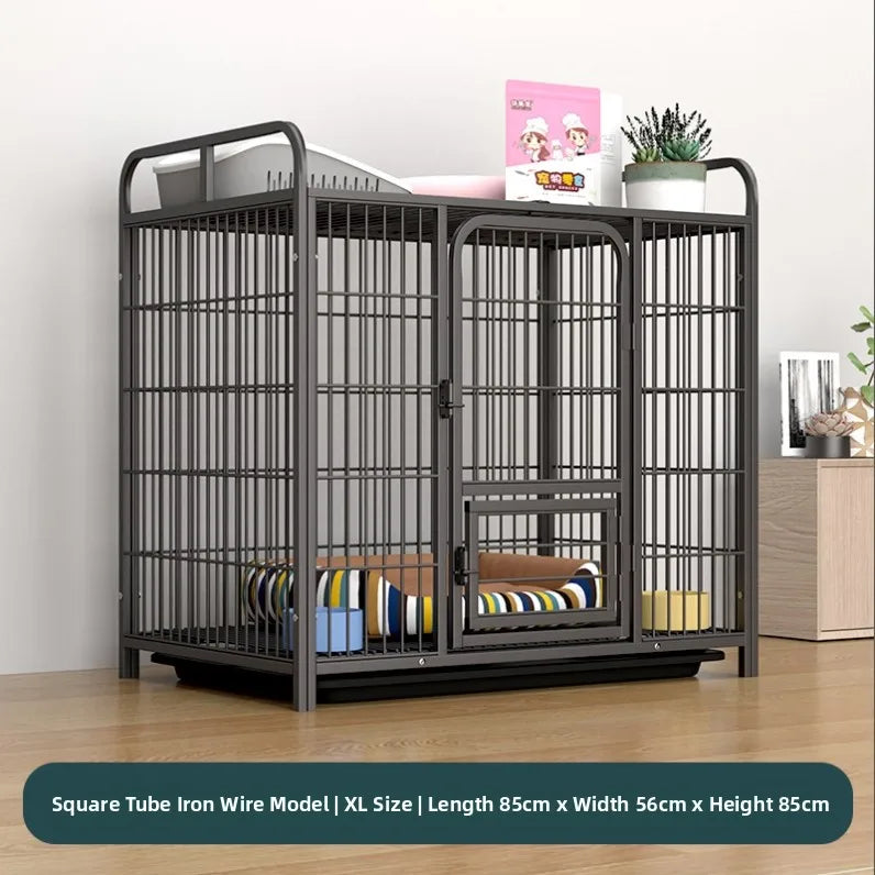 Indoor Large Medium Dog Cage with Toilet Pet Dog House Fence for Samoyed Labr Dog Cages Kennels And Run Outdoor Supplies