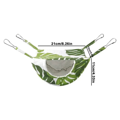 2025 Hanging Ferret Hammock Cage Printed with Hooks Hamster Hammock Ferret Warm Bed For Guinea Pig Hideout Mouse