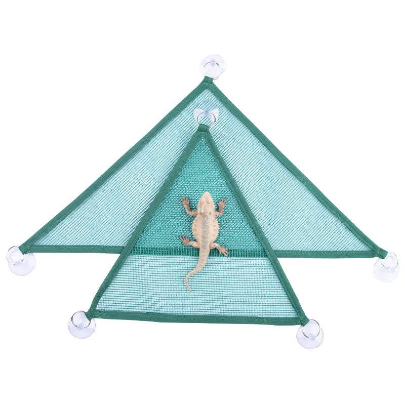 1pc Bearded Dragon Hammock Lizard Lounger Ladder Hanging Bed Accessories Reptile Habitat Terrarium Decoration