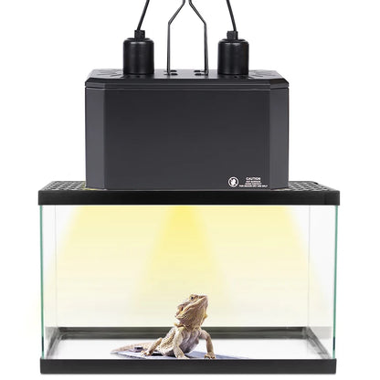 Reptile Accessories One-piece Double Lampshade Reflective Thermal Insulation Heating Lampshade for Lizards Turtle Snakes Spiders