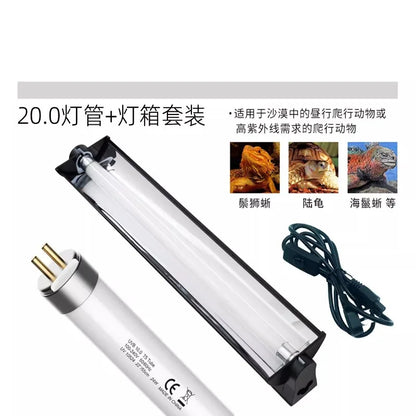 T8 UVB Lamp Set with Reflector,Basking Light for Tortoises&Bearded Dragons,T8 Light Stand 10.0 UVB Tube,Reptile Sun Lamp Kit