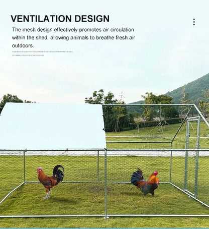 Chicken Coops Outdoor Rainproof Oversized Chicken and Rabbit Cages for Peacocks and Other Poultry