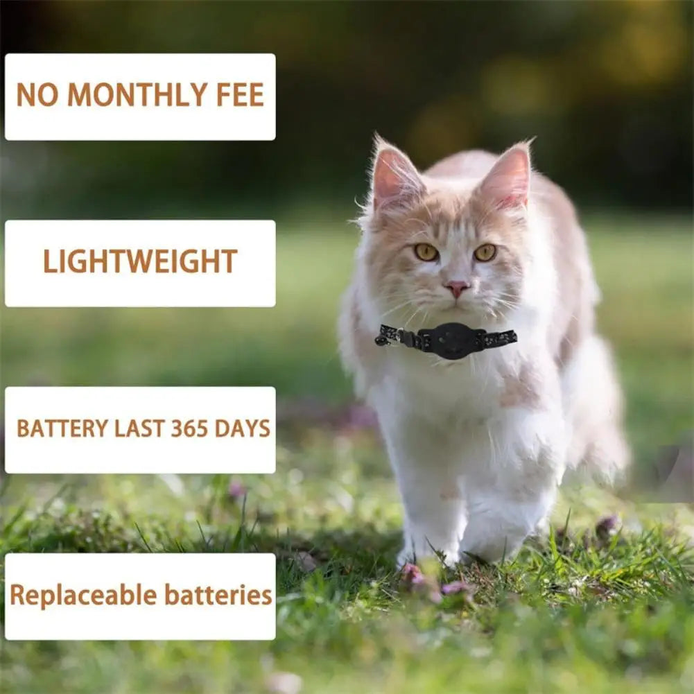Cat Trackers GPS Cat Tracker Collar Pet Kitten GPS Collar Multifunctional Pet Smart GPS Trackers Pets Accessories iOS compatible