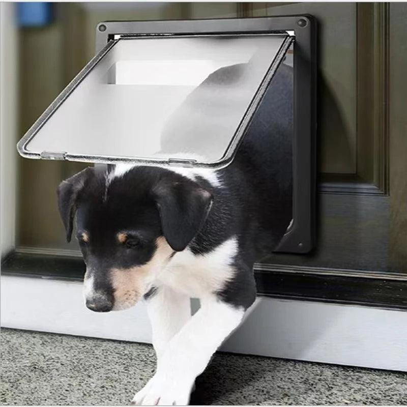 Strong Lockable Dog Door with Privacy Protection Flap Gate Pet Dog Door For Big Small Dogs Pet Safety Doors Easy to Install