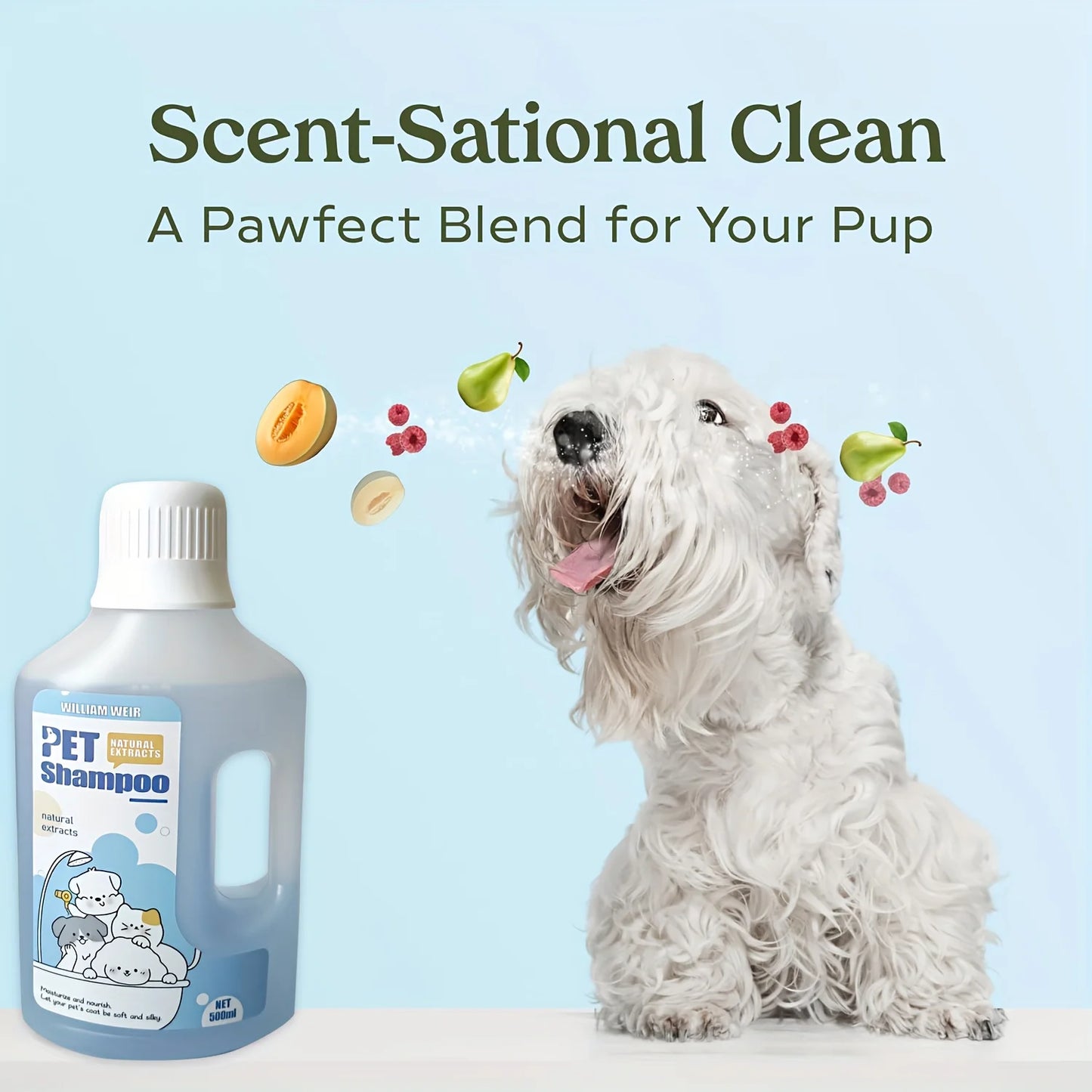 Pet Bath Gel,Pet Shampoo,Cat and Dog Bath Gel,Gentle Soothing Formula,Suitable for Cats and Dogs,Cares for Pet Hair Health,500ml