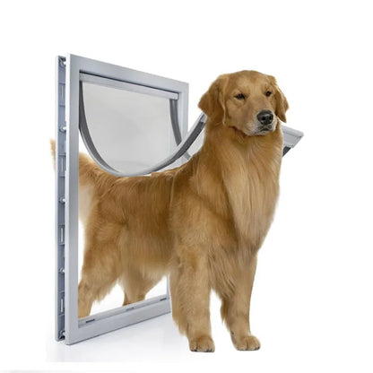 2XL Inner Flap 55*36cm Big Dog Door for Wooden Doors HQ ABS Flame PVC Enter Outer Anti Raining Cover Insulated Cold Weather