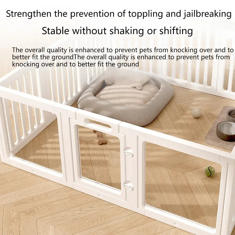 DIY Free Combination Dog Fence Transparent Indoor Acrylic Dog Playpen Splicing Isolation Pet Fences Household Small Enclosure