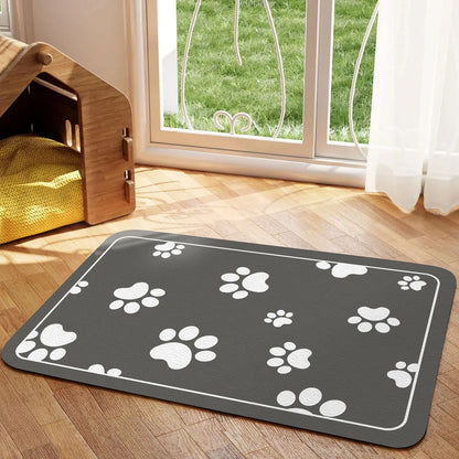 Diatomaceous mud pet mat Feeding mat for cats and dogs non-slip anti-spill easy to clean pet placemat absorbent quick drying mat