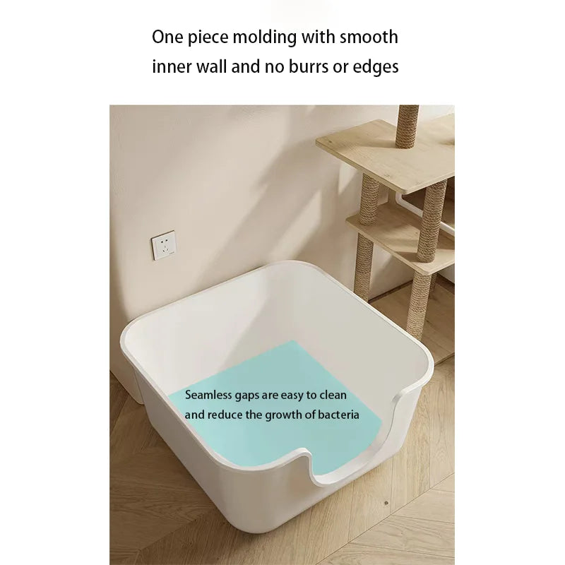Oversized Cat Litter Box Extra Large Semi-Closed Open Cat Toilet Anti-Splash Young Cat Litter Box for Cat LitterBox Pet Supplies