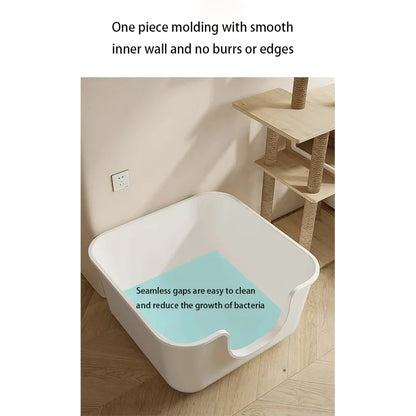 Oversized Cat Litter Box Extra Large Semi-Closed Open Cat Toilet Anti-Splash Young Cat Litter Box for Cat LitterBox Pet Supplies