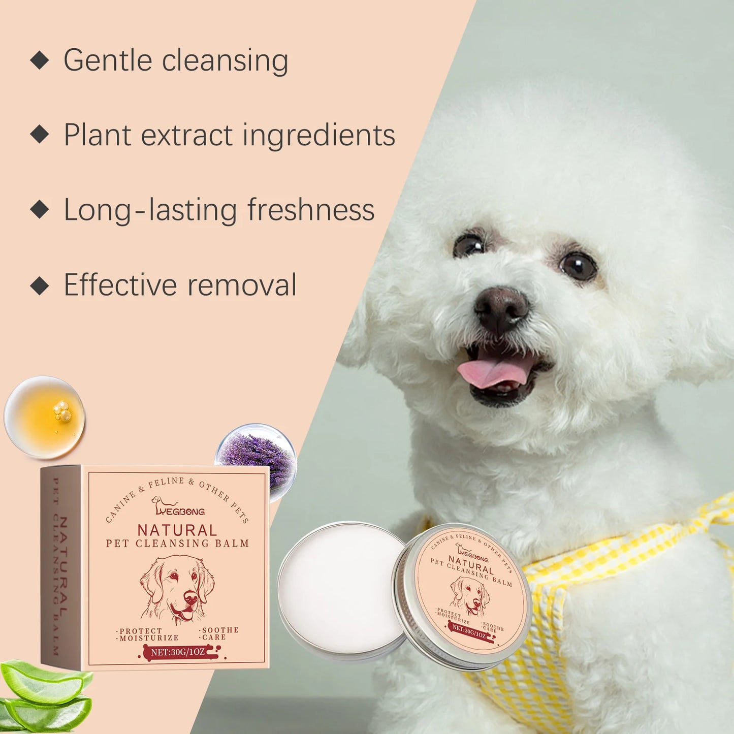 YEGBONG Pet Tear Stains Remover Balm 30g Eye Dogs Eye Stain Cleaning Cream Keep Drying Prevent Pigmentation Reduce Tear Marks