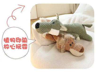 Pet toys dogs and cats bone resistant tear resistant bite resistant sound making grinding teeth cotton rope plush pet dog