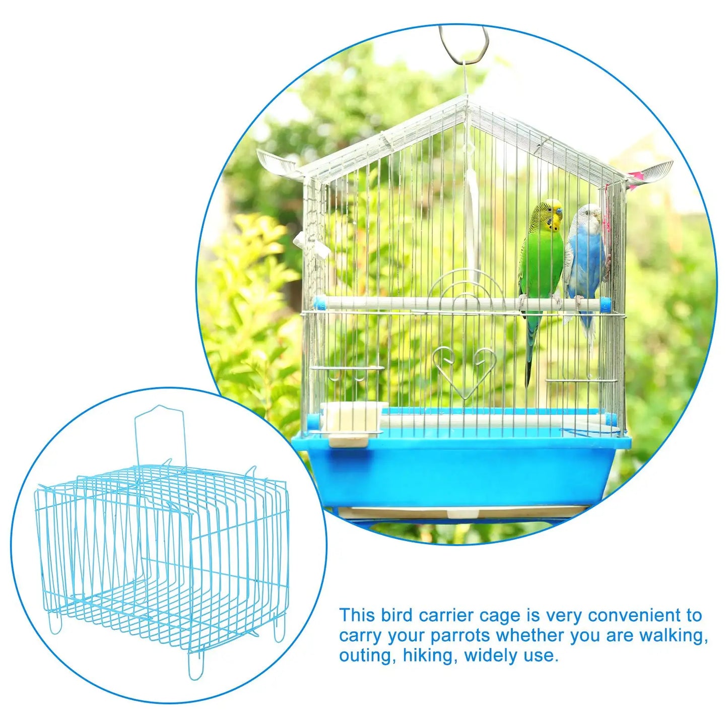 Portable Bird Cage Handcage Birds Carrying Cages For Parrots Bird Cage Bird Storage Cages Travel Outdoor Use Breathing Cages