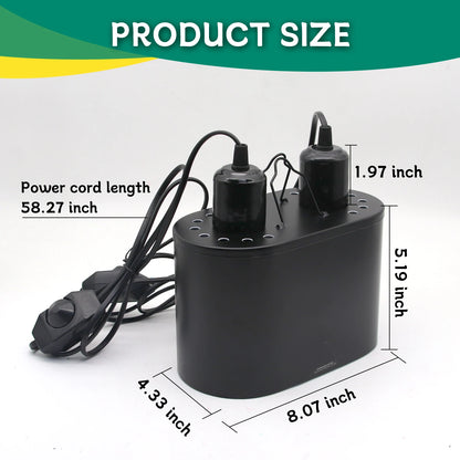 Lampshade for Reptile UVB/UVA Heat Calcium Lamp Bulb for Turtle Lizard Snake Lguanas Feeding Box E26/E27 Energy Saving Light
