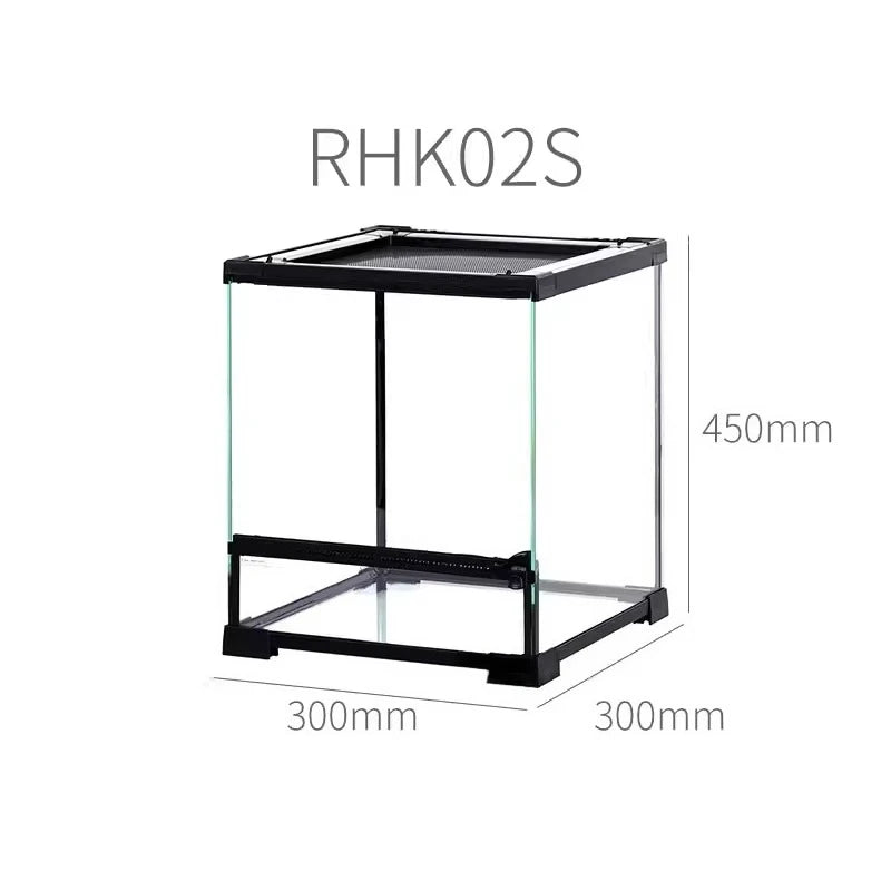 Detachable Glass Climbing Pet Breeding Box for Lizard Tortoise Snake Tree Frog Hamster,Multi Purpose Reptile Small Animal Tank