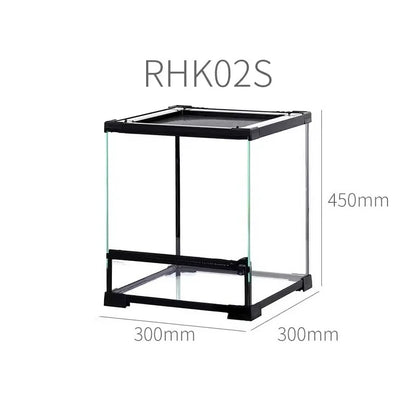 Detachable Glass Climbing Pet Breeding Box for Lizard Tortoise Snake Tree Frog Hamster,Multi Purpose Reptile Small Animal Tank