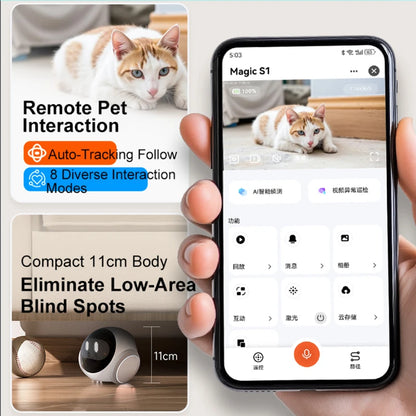 Famue Smart Robot Camera 5G WiFi HD 2K Camera Pet Tracking Laser Indicator TUYA Pet Camera Auto Charging Auto Obstacle Avoidance