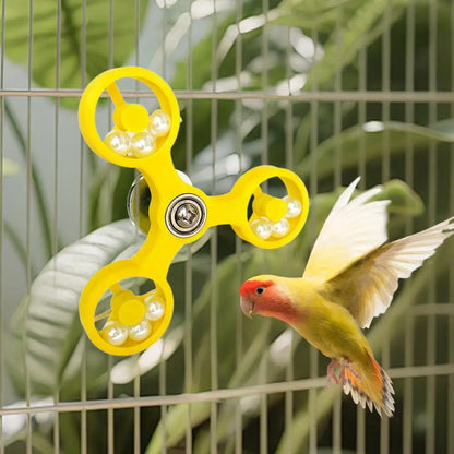 Bird Enrichment Activity Toys Boredom Relief Spinner Wheel windmill bird cage accessories for gnawing and biting