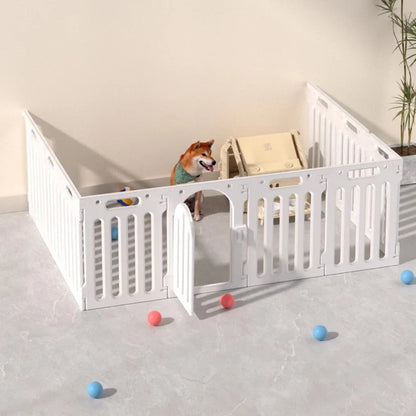 Large Space Dog House Isolation Protecting Dog Fences Indoor Dog Specific Fence Free DIY Assembly Pet Fence with Lid Design