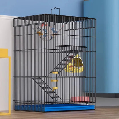‌Jumbo Hedgehog Sugar Glider Cage - Reinforced Escape-Proof Habitat, Chew-Resistant Large Base for Rats Hamsters