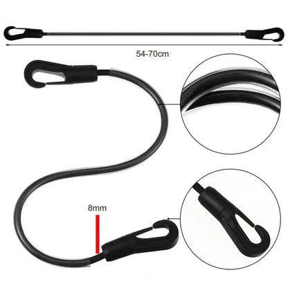 Elastic Horse Blanket Straps with Double Ended Clips Adjustable Length 21" to 28" Stretchy Leg Straps for Horse Blanket